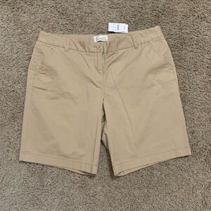 NWT J. Crew Khaki Bermuda Shorts 12